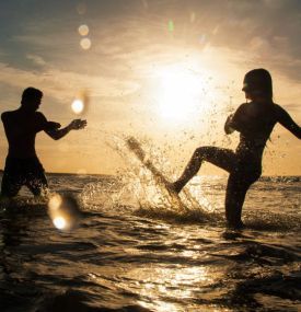 Schwimmen im Meer - VVV Ameland