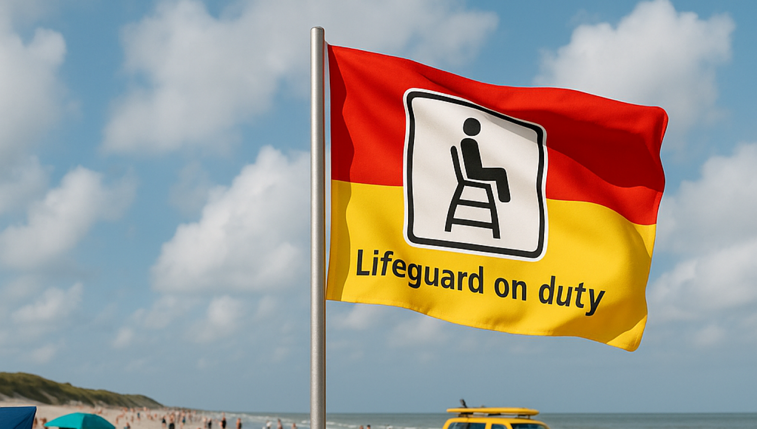 Rood-gele vlag - VVV Ameland