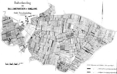 Ruilverkaveling oude perceelsindeling - VVV Ameland