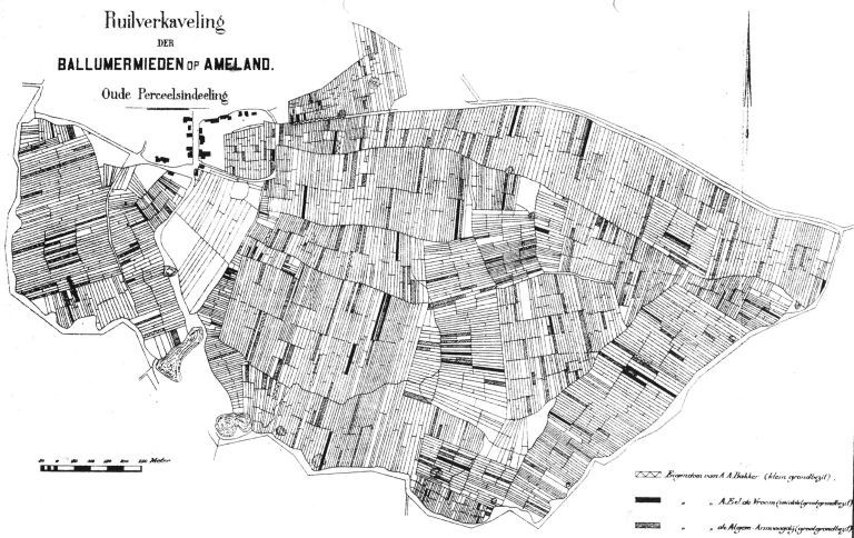 Ruilverkaveling oude perceelsindeling - VVV Ameland
